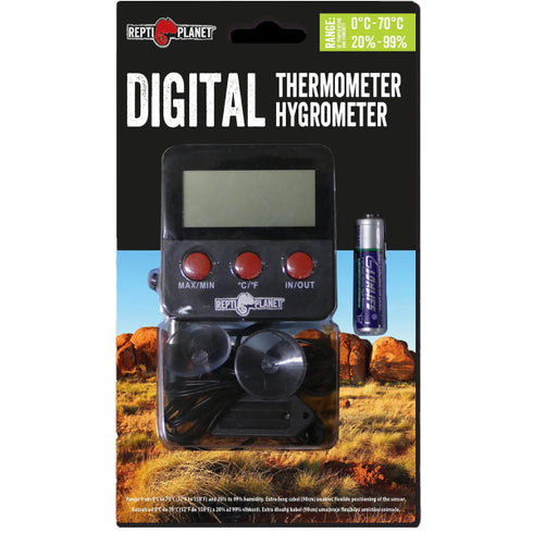 Termometru si higrometru digital pentru terariu ReptiPlanet LCD Extern